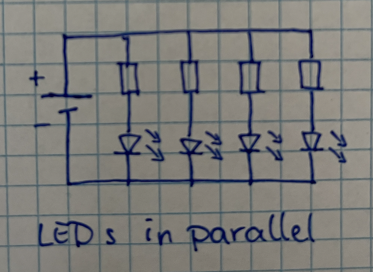 LEDs connected parallel